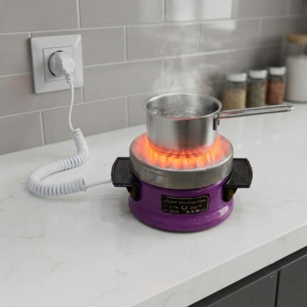 Round electric bean warmer for roasting beans and heating drinks and food