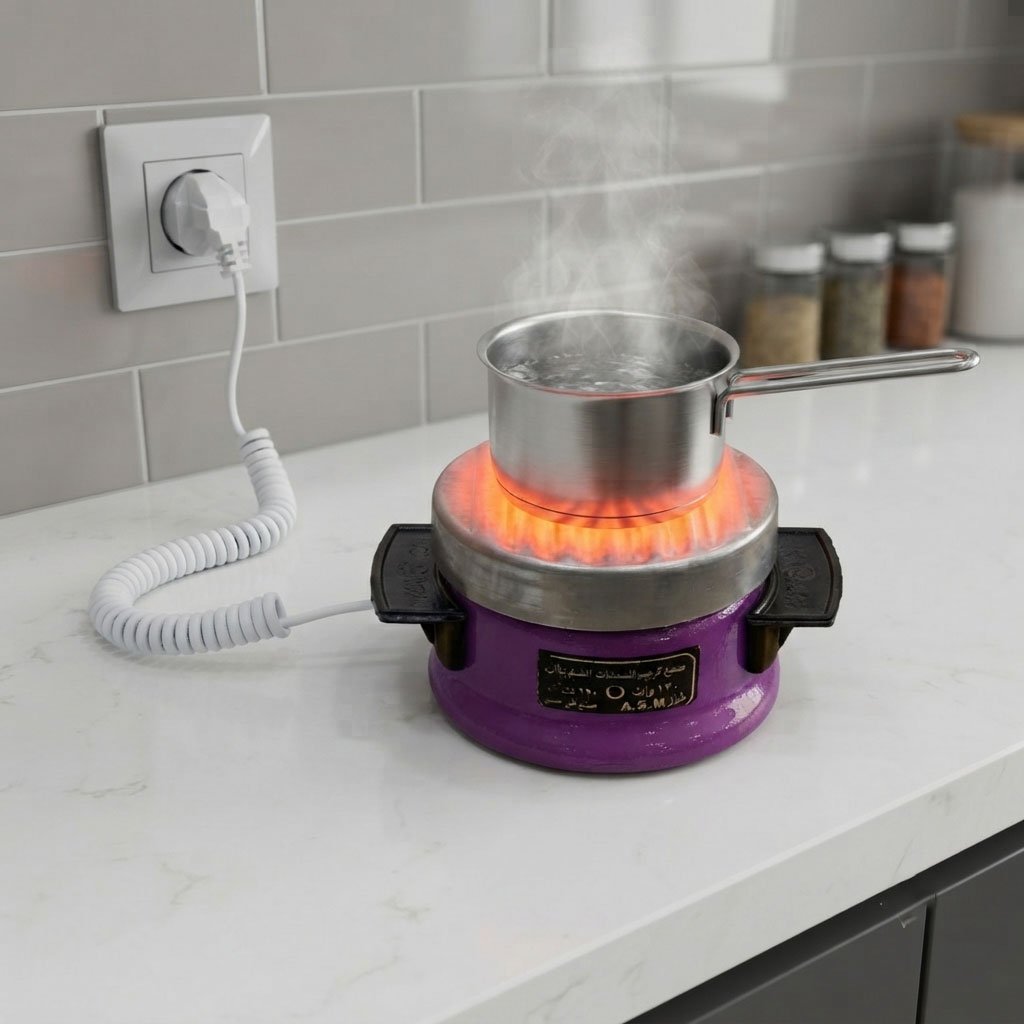 Round electric bean warmer for roasting beans and heating drinks and food