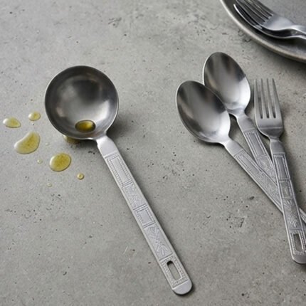 Stainless steel engraved soup ladle for serving soup and sauce - piece