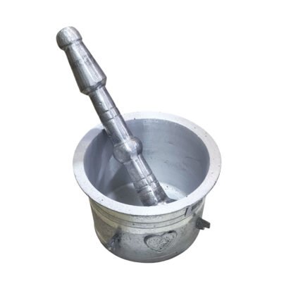 Heavy-duty aluminum hand grinder for mincing garlic, crushing, and grinding spices in the kitchen.