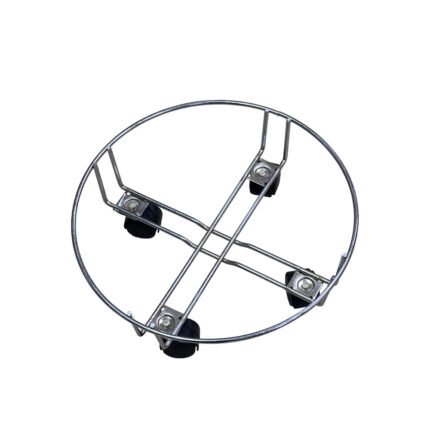 Gas cylinder stand and base, metal with wheels for easy movement in the kitchen