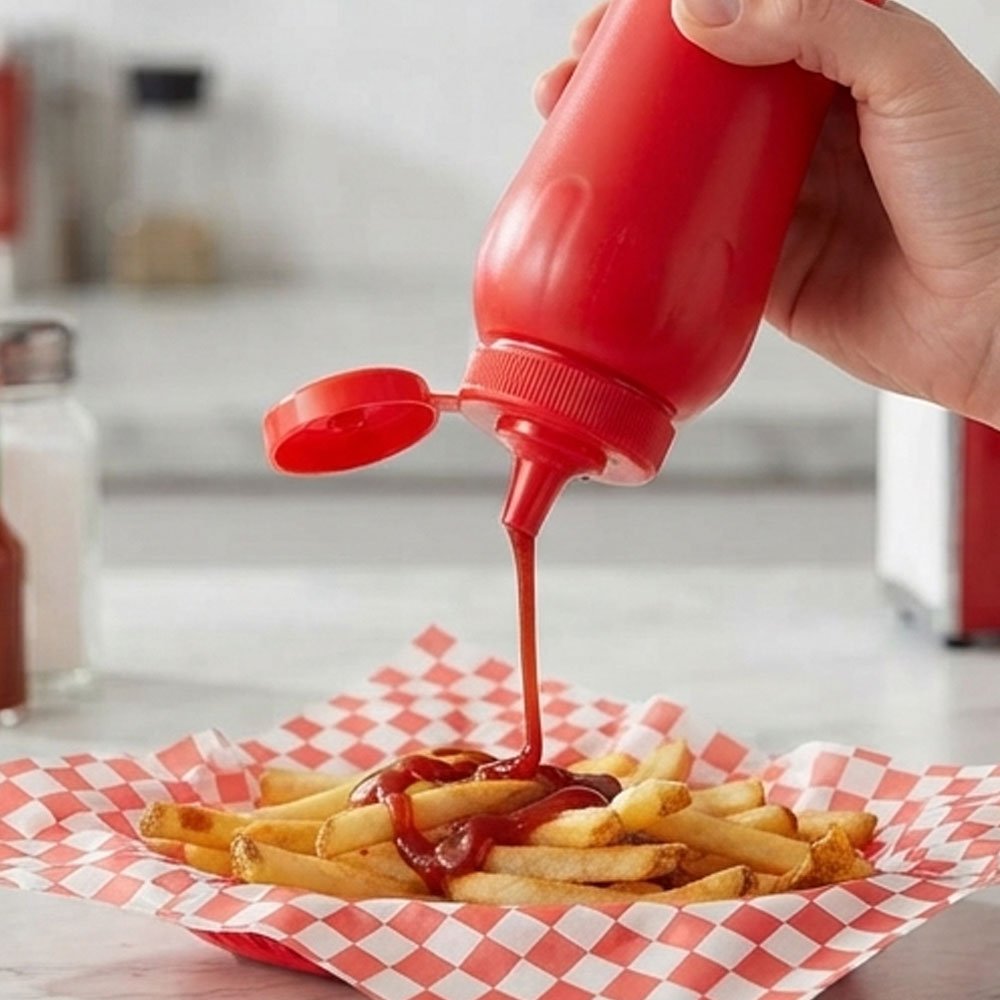 2-piece plastic squeeze bottle set for ketchup, mayonnaise, and sauces - Image 3