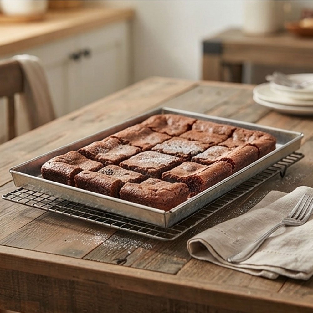 Rectangular baking sheet made of galvanized sheet metal for oven use, size 1 - Image 2