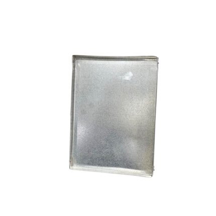 Rectangular galvanized sheet metal baking tray for oven use, size 3