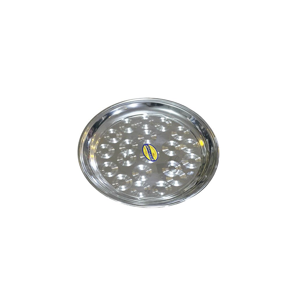 Round stainless steel tea and coffee tray, size 1 - Image 4