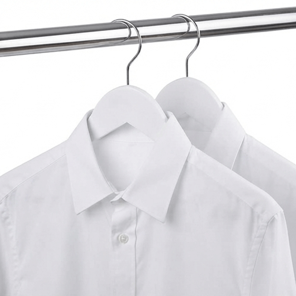Clothes Hangers Set with Swivel Hook & Pants Bar - 3 pices - White - Image 4