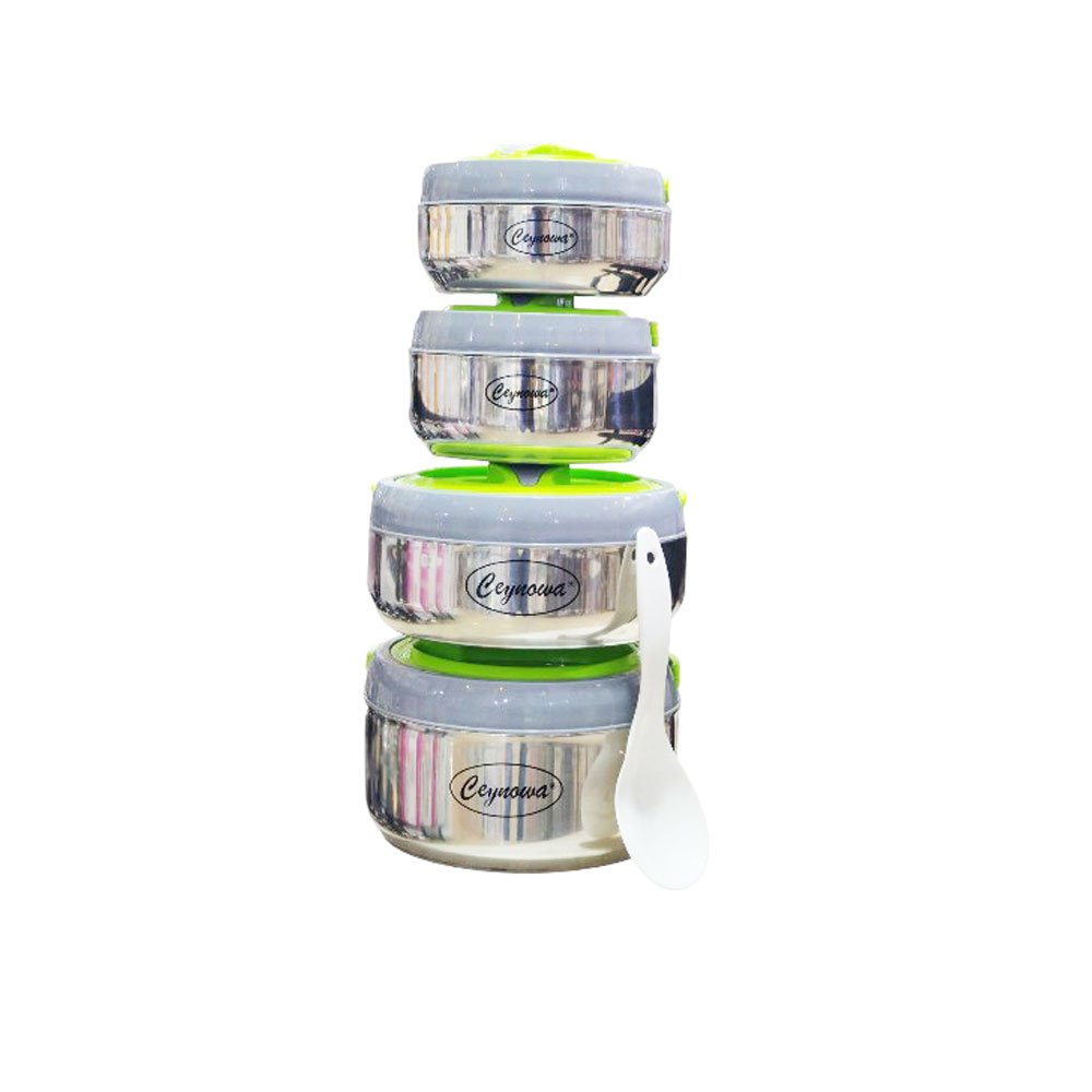 Stainless Steel Thermal Insulated Lunch Box Food Container Set-4-Piece