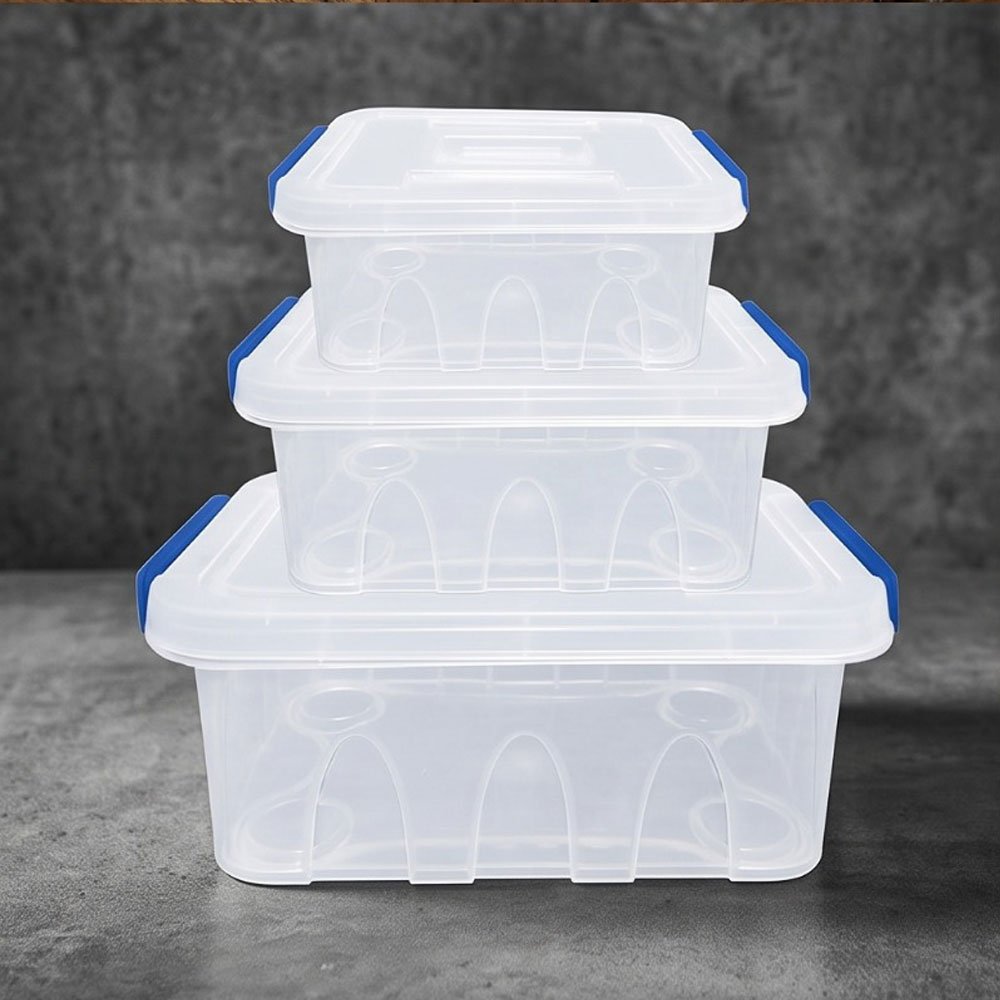 El Andalous Cinderella 3-Piece Transparent Plastic Food Storage Containers Set With Lock Clips - Image 2