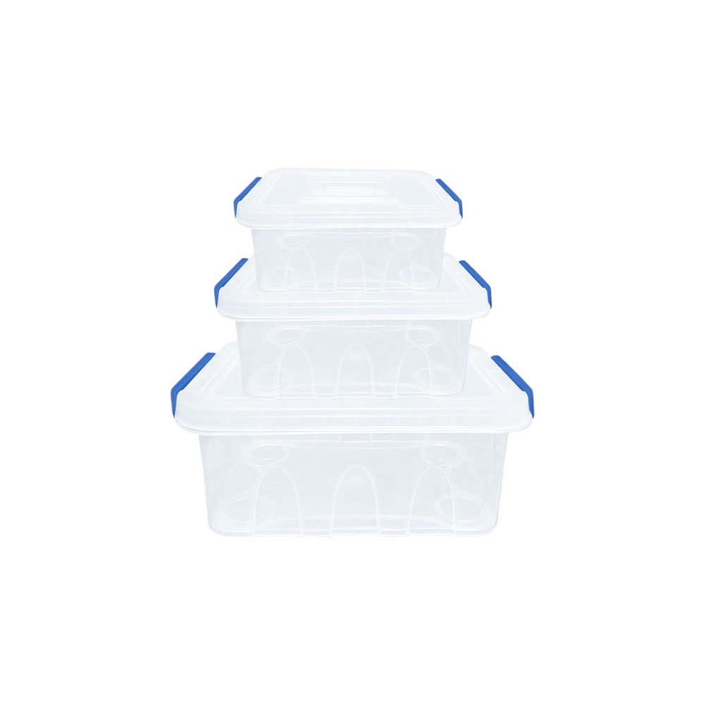 El Andalous Cinderella 3-Piece Transparent Plastic Food Storage Containers Set With Lock Clips - Image 4