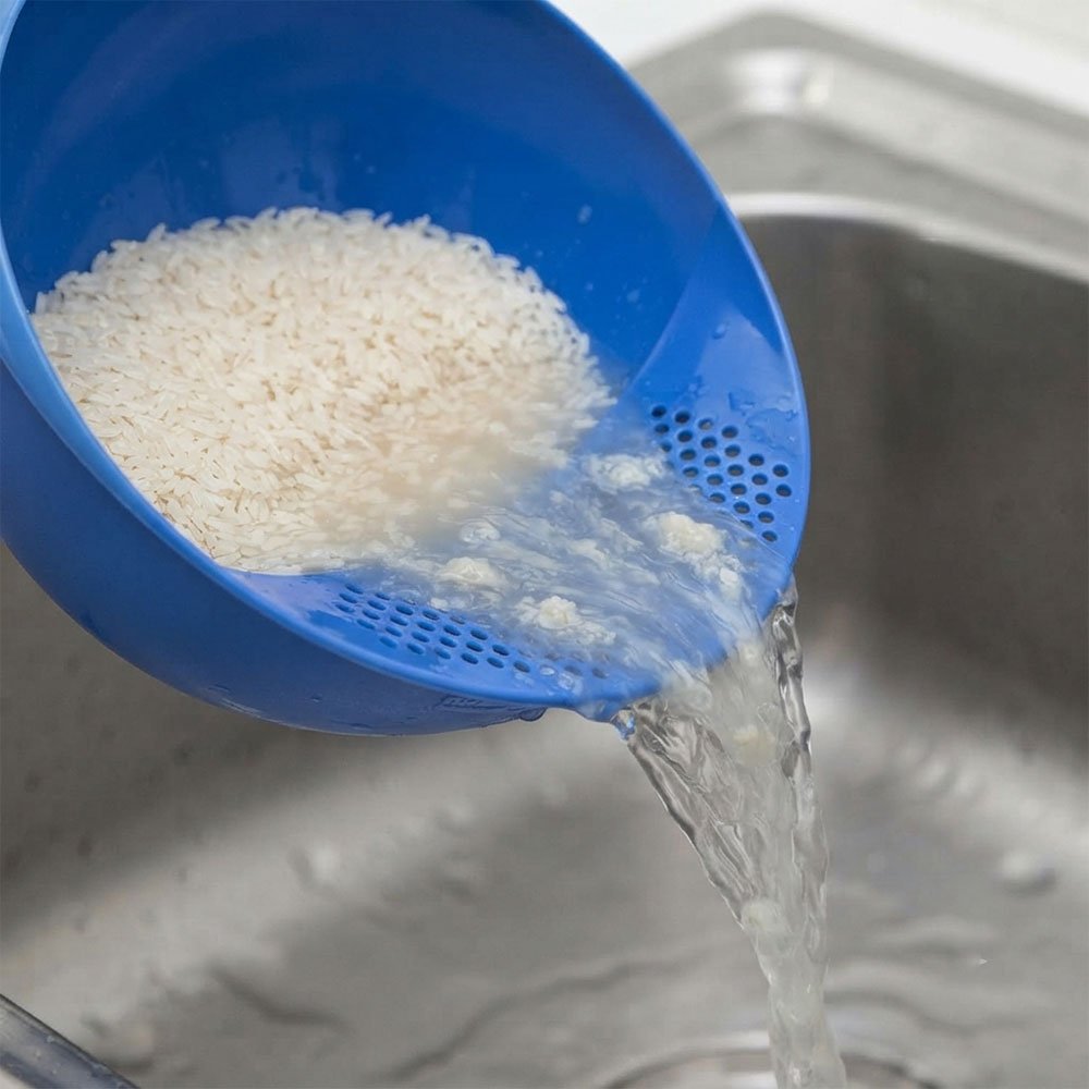 El Watania Small Plastic Rice Strainer Washing Bowl For Rice Vegetables & Pasta - Image 3