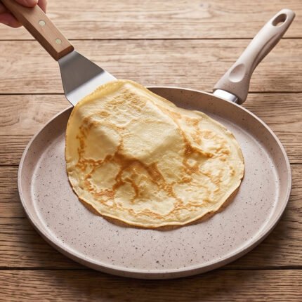 Healthy Non-Stick Granite Crepe Pan with Even Heat Distribution for Professional Breakfast and Desserts - Size 34 cm