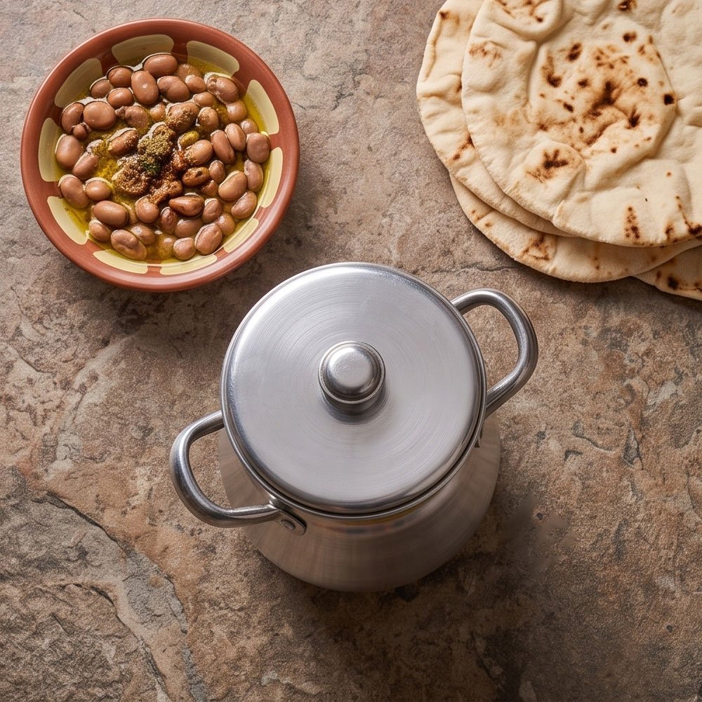 El Shorouk Original Heavy Duty Aluminum Fava Beans Pot Size 2 For Home Kitchen - Image 2