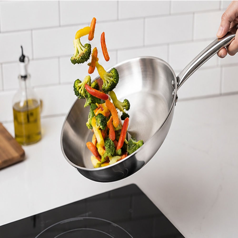 Premium Aluminum Fry Pan Set by Al-Shrouk - Durable and Professional Design for High-Efficiency Frying and Searing - Image 4
