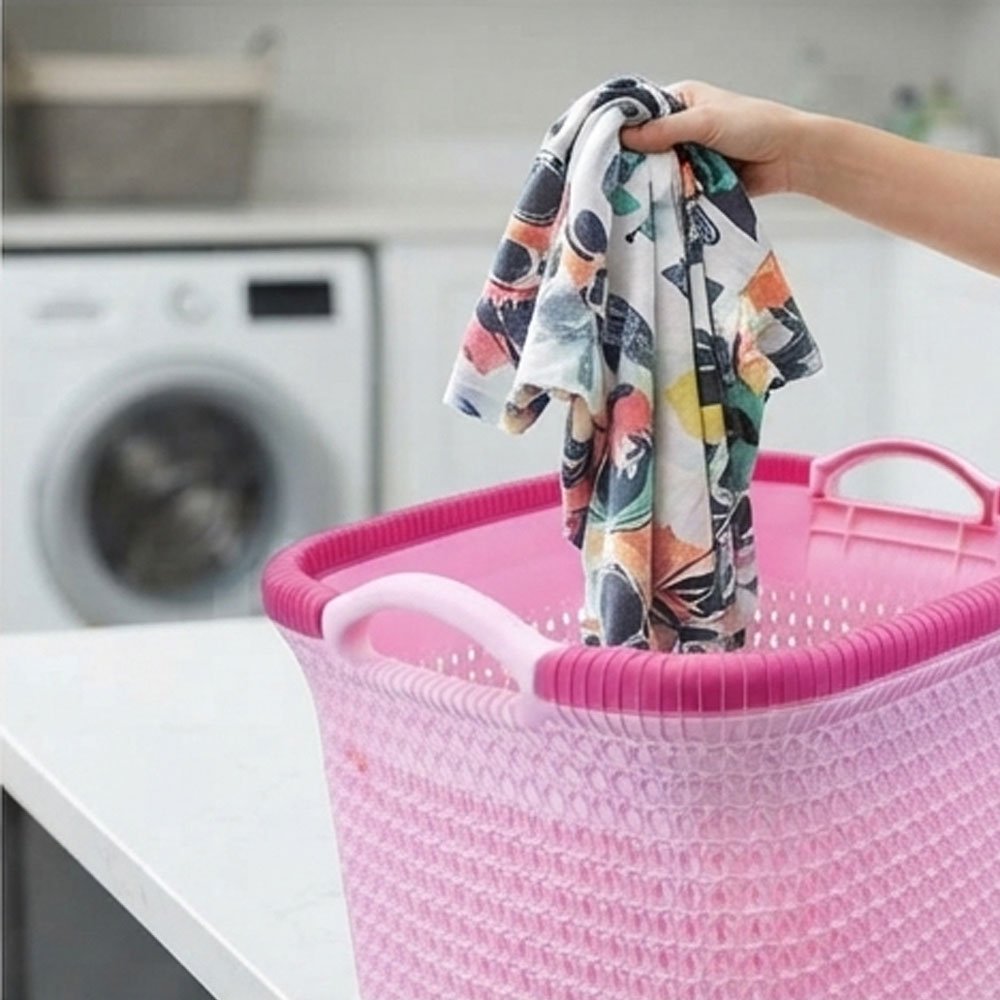 El Andalous Horus 1 Plastic Laundry Basket Laundry Hamper Clothes Storage With Handles - Image 3
