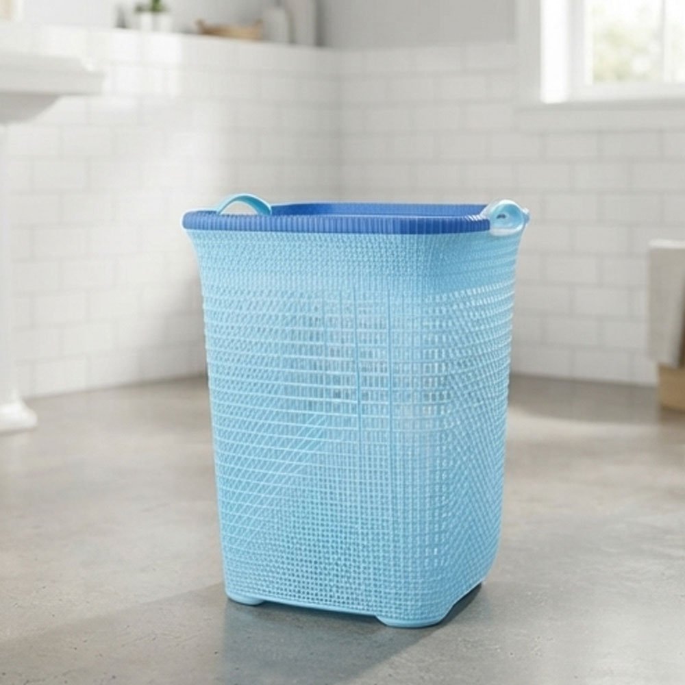 El Andalous Horus 2 Plastic Laundry Basket Laundry Hamper Clothes Storage With Handles - Image 5