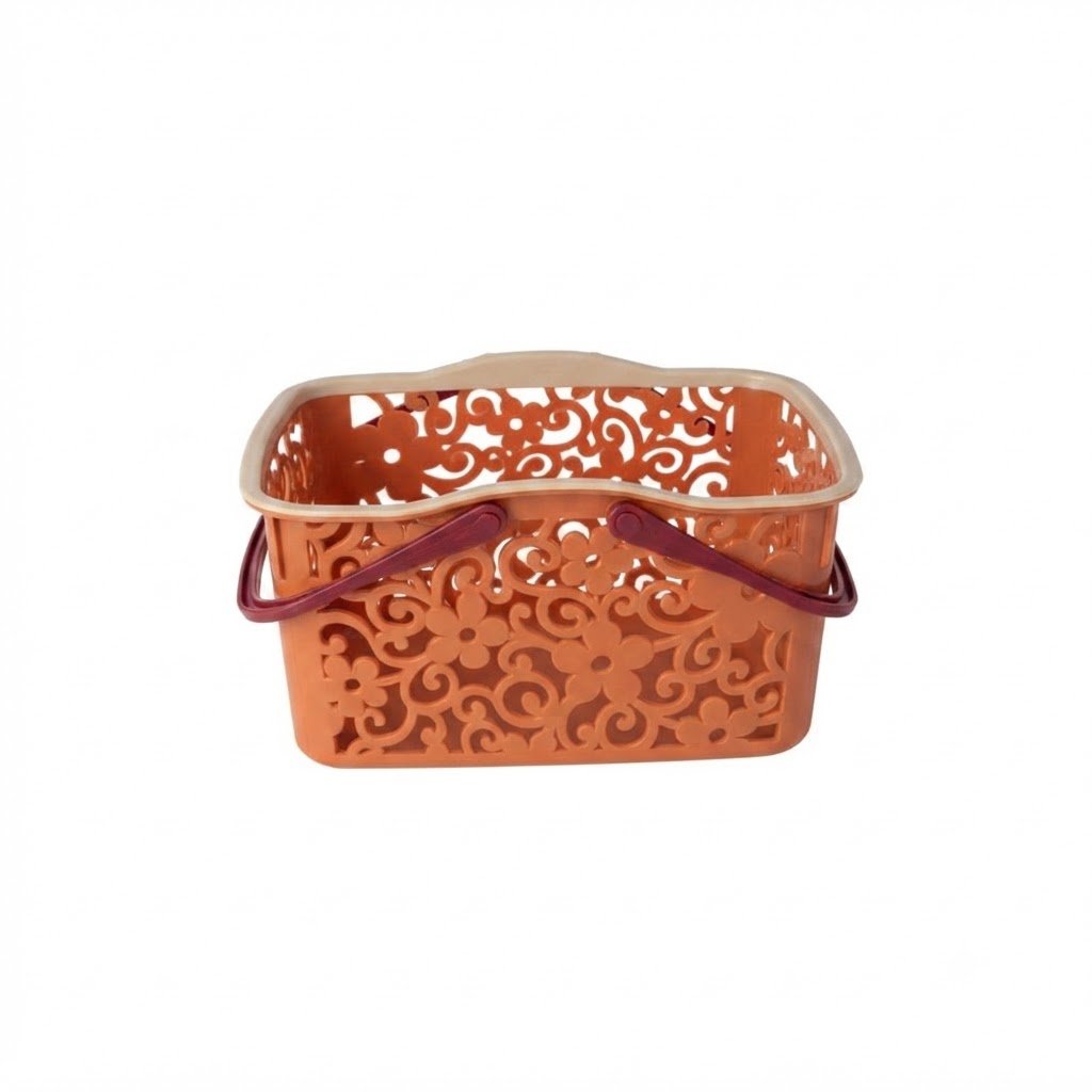 Al Andalus Bouquet Patterned Plastic Clothespin Peg Basket Carrying Handles - Image 5