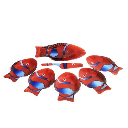 Arcoprex Fish Dinnerware Set 8 Pieces Clownfish Shape Plates Serving Platter