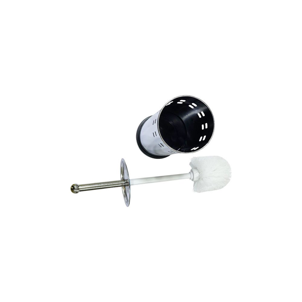 El Amana Stainless Steel Bathroom Toilet Brush Set With Stand Container Holder - Image 4