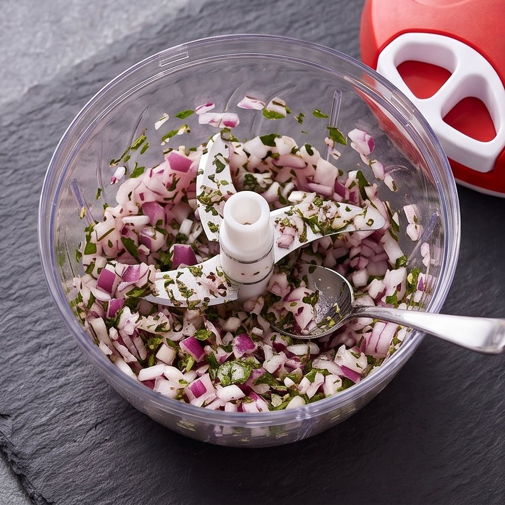 Manual Mini Pull Chopper Hand Food Processor For Garlic Onion Vegetable Nuts Fruit - Image 4