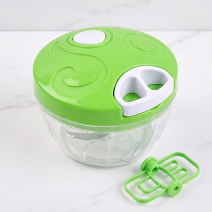 Large Manual Pull Chopper Hand Food Processor With Whisk Blade For Juice And Eggs