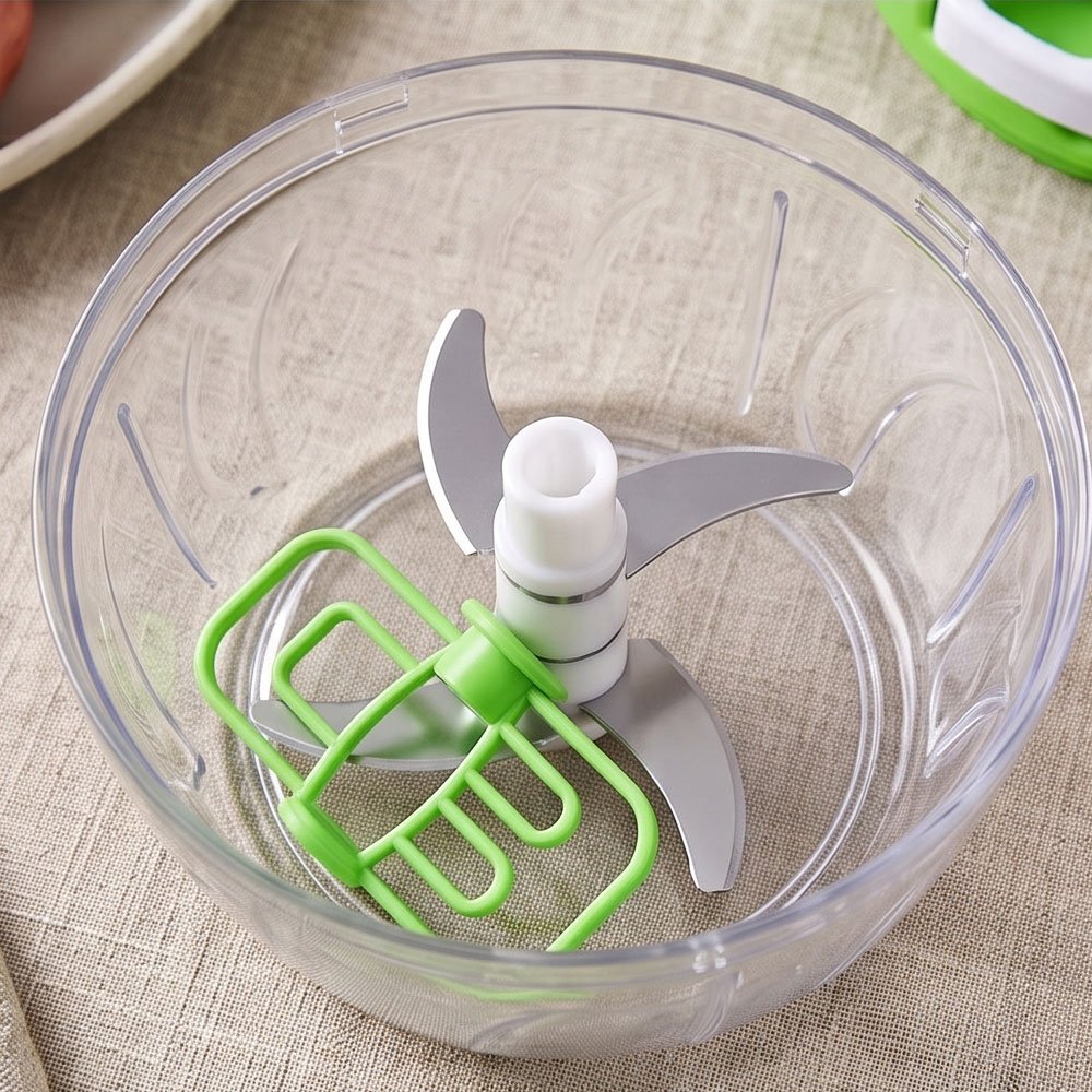 Large Manual Pull Chopper Hand Food Processor With Whisk Blade For Juice And Eggs - Image 4