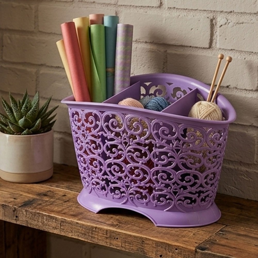 Al Andalus Azhar Patterned Plastic Cutlery Holder Spoon Drainer Rack