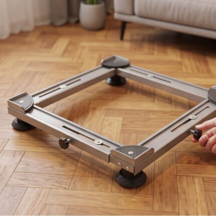 Universal Adjustable Heavy Duty Washing Machine Stand Base with Anti Vibration Rubber Pads