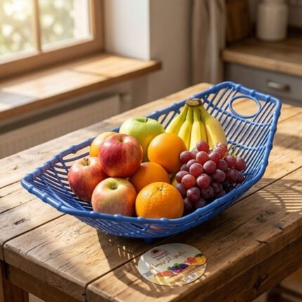 Al Andalus Arabesque Oval Mesh Plastic Serving Fruit And Bread Basket