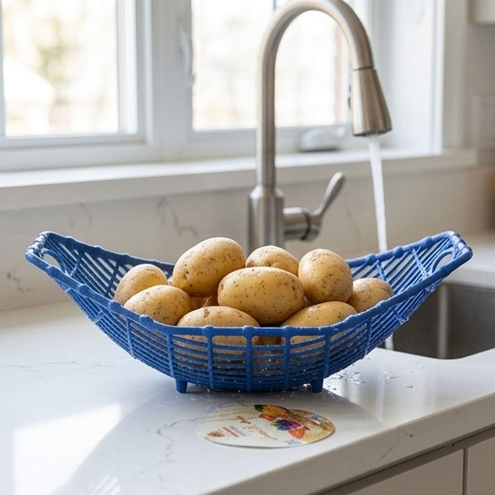 Al Andalus Arabesque Oval Mesh Plastic Serving Fruit And Bread Basket - Image 3