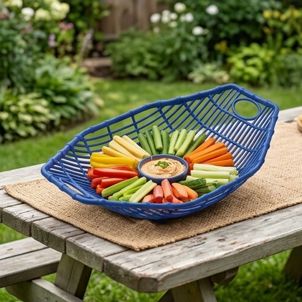 Al Andalus Arabesque Oval Mesh Plastic Serving Fruit And Bread Basket - Image 4