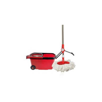 Al Andalus Oscar Spin Mop Bucket Set With Wheels Stainless Basket Microfiber