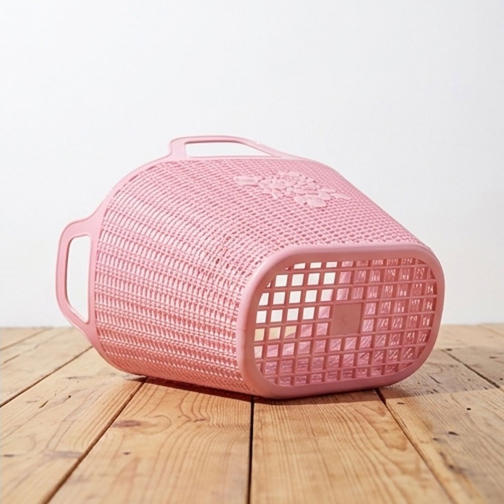 Al Andalus Hana Rattan Plastic Shopping And Beach Market Tote Bag With Handles - Image 3