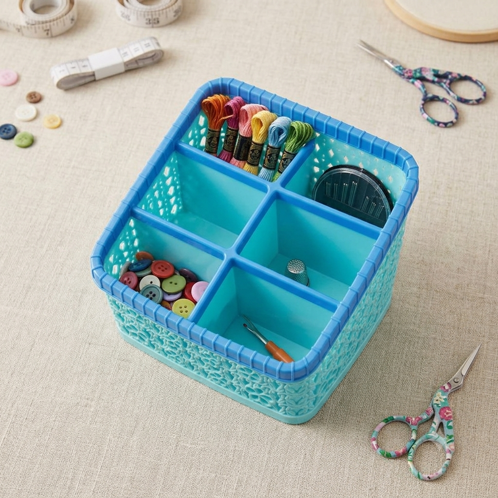 Al Andalus Mezo Multi-Compartment Plastic Storage Desk Organizer Caddy - Image 4