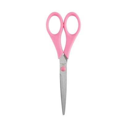 Modern Pink Handle Tailoring Scissors with Sharp Stainless Steel Blades for Home Use