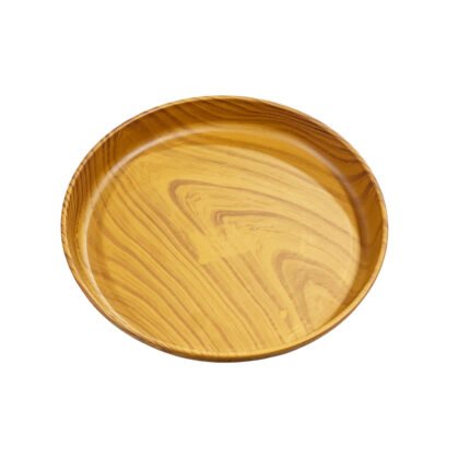 Round Wooden Serving Tray High Quality for Fruits Nuts and Snacks - Modern Decorative Home and Kitchen Tray