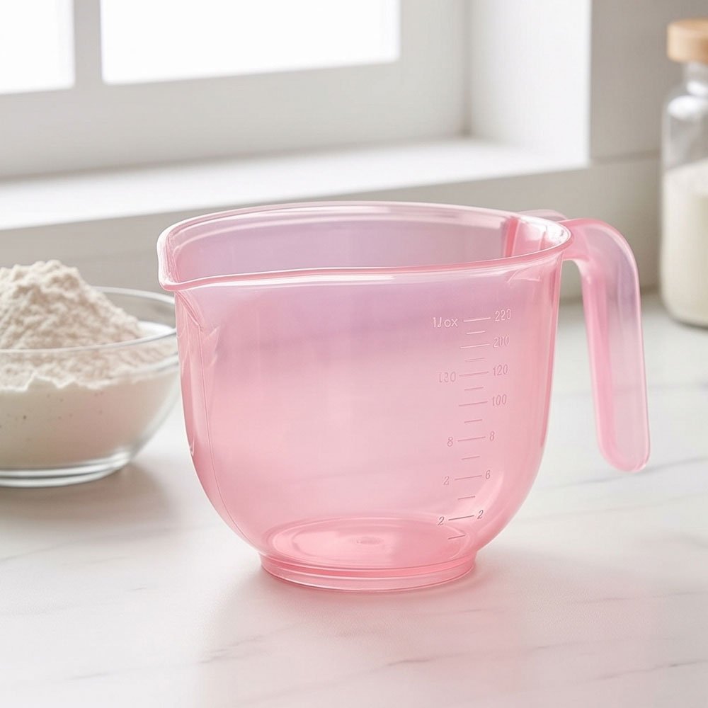 Al Andalus Transparent Plastic Measuring Jug Cup With Handle And Spout -