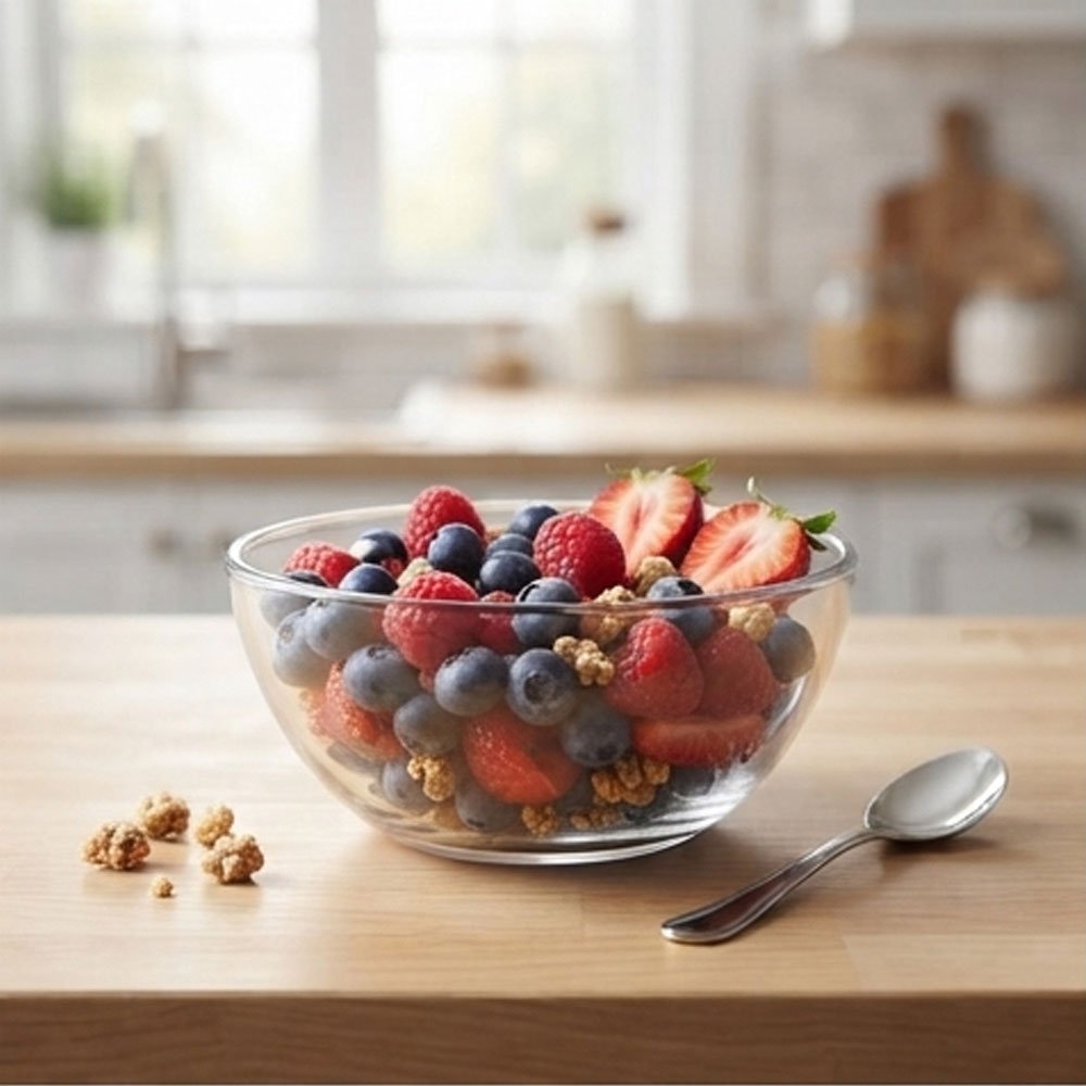 Pyrex Heat Resistant Glass Mixing Bowl 1 Liter Transparent Multi-Purpose Serving Bowl - Image 2