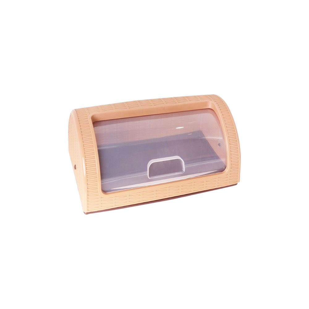 El Andalus Rattan Plastic Bread Box Container Storage Keeper Clear Roll Top Lid - Image 5