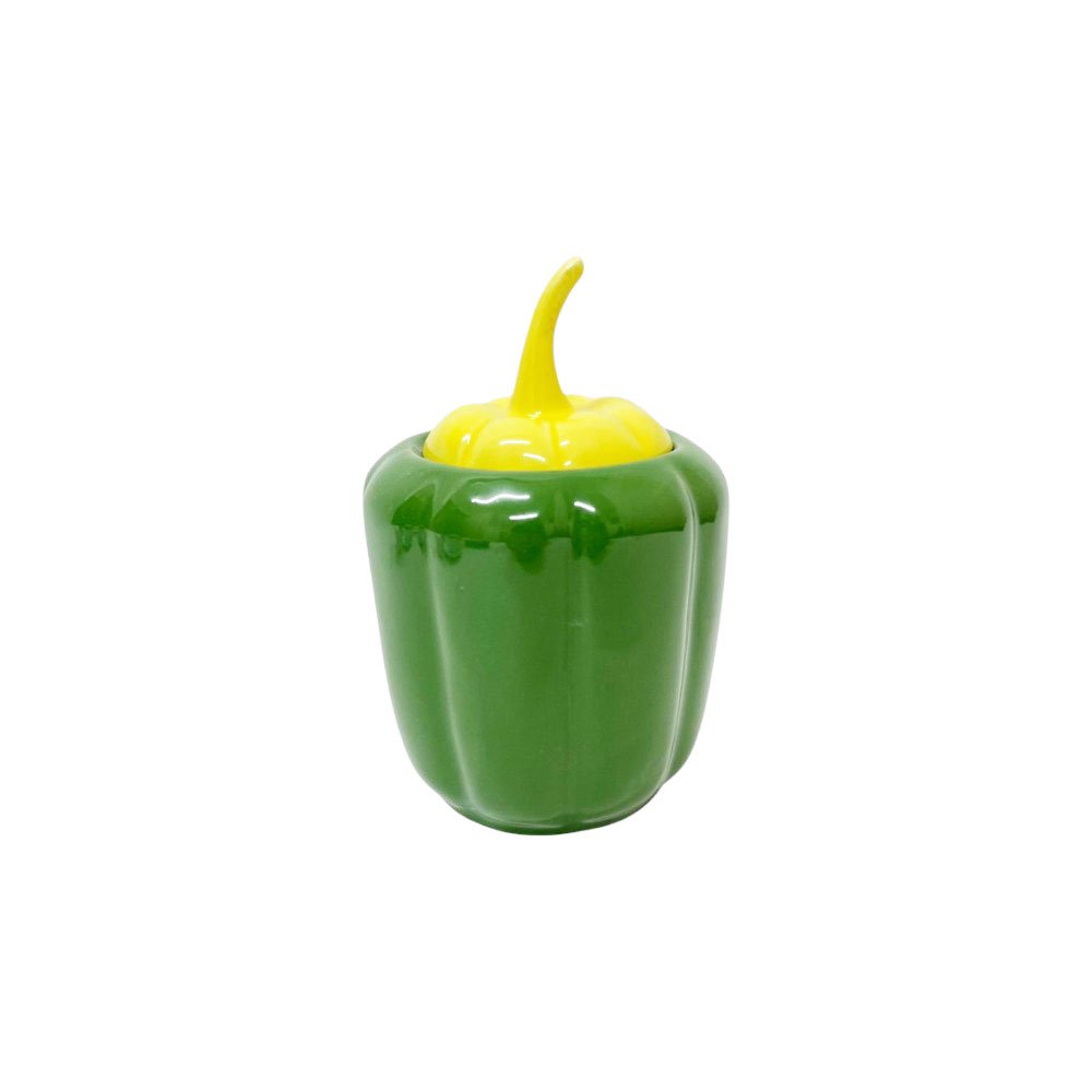 Large Ceramic Spice Jar Pepper Shaped Container Storage Pot Lid Asaar Zaman - Image 3