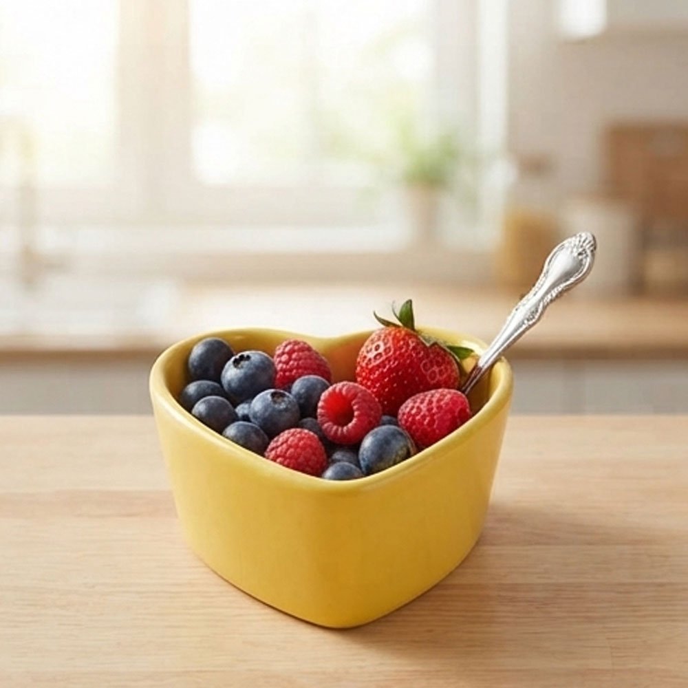 Heart Shaped Colorful Ceramic Ramekin Bowl Dish for Desserts Dips Asaar Zaman - Image 2