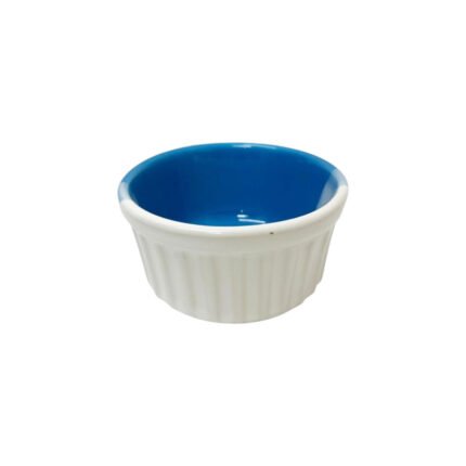 Milton Ceramic Ramekin Bowl Dish for Desserts and Soups Blue Al Rehman