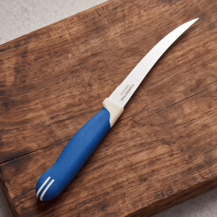 Tramontina Brazilian Stainless Steel Boning Utility Kitchen Knife Blue Handle
