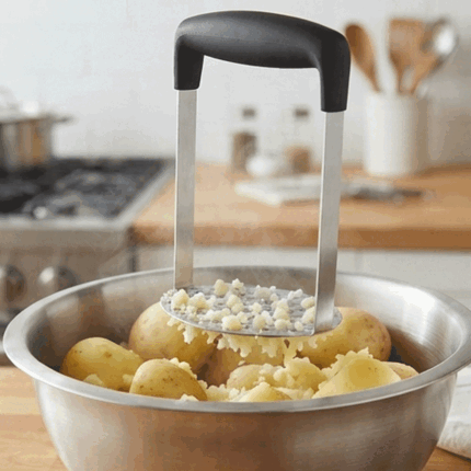 El Amana Heavy Duty Stainless Steel Potato And Fava Bean Masher With Grip Handle