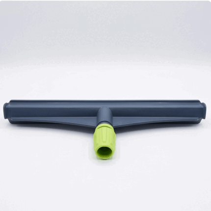 Plastic floor mop with lock and fixed rubber blade for drying water