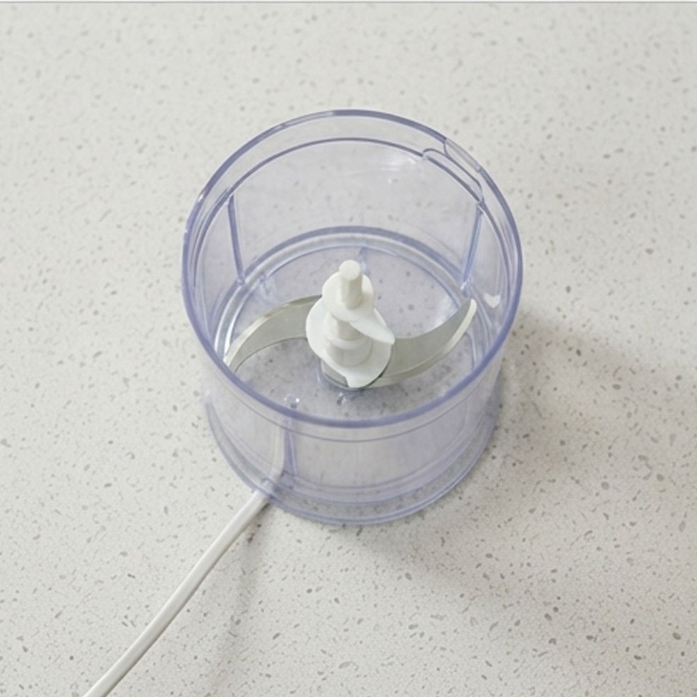 General Tech Electric Food Chopper 1 Liter for Meat & Vegetables White and Purple Design - Image 4