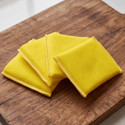 El Amana Batoot Kitchen Washing Sponge Scourer Pads Pack Of 6 Pieces Yellow