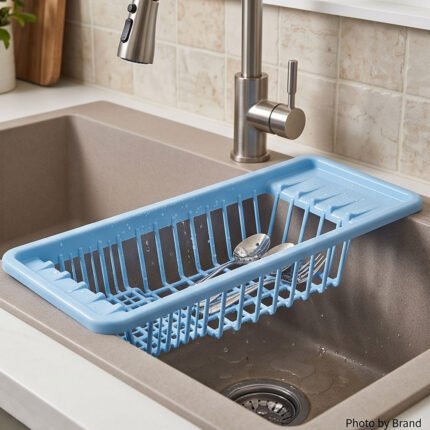 El Andalus Plastic Over The Sink Dish Drainer Colander Strainer Drying Basket
