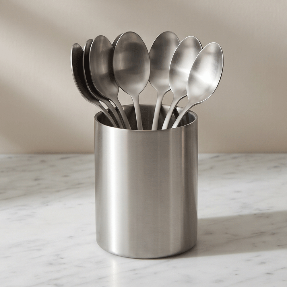 A 6-piece stainless steel cutlery set with a sleek, matte design. - Image 4