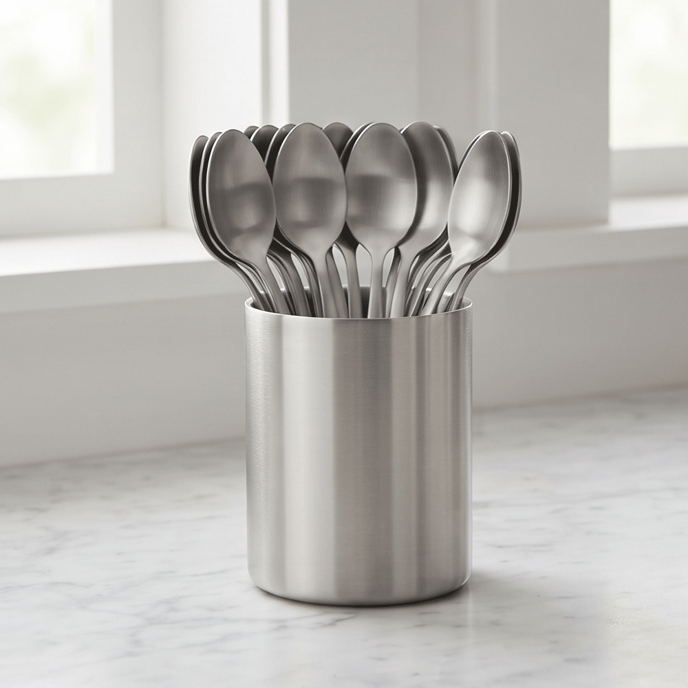 12-piece stainless steel cutlery set with a sleek, matte design - Image 5