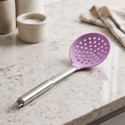 Al Rehman Silicone Skimmer Slotted Spoon with Stainless Steel Handle Tool